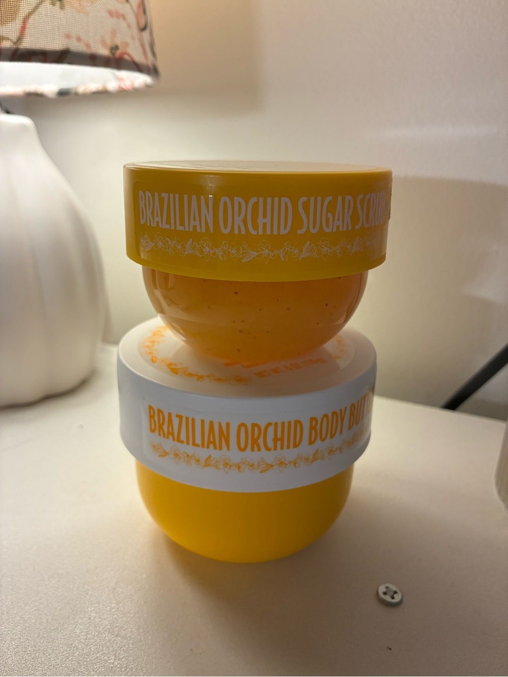 Spa Luxury Brazilian Orchid Body Butter & Sugar Scrub Set NEW